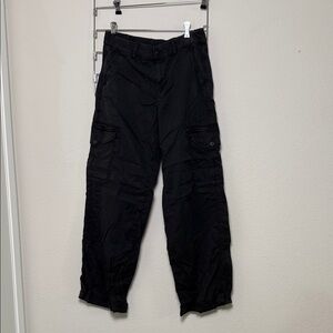 American Eagle Outfitters Black Men's Cargo Pants with Utility Pockets